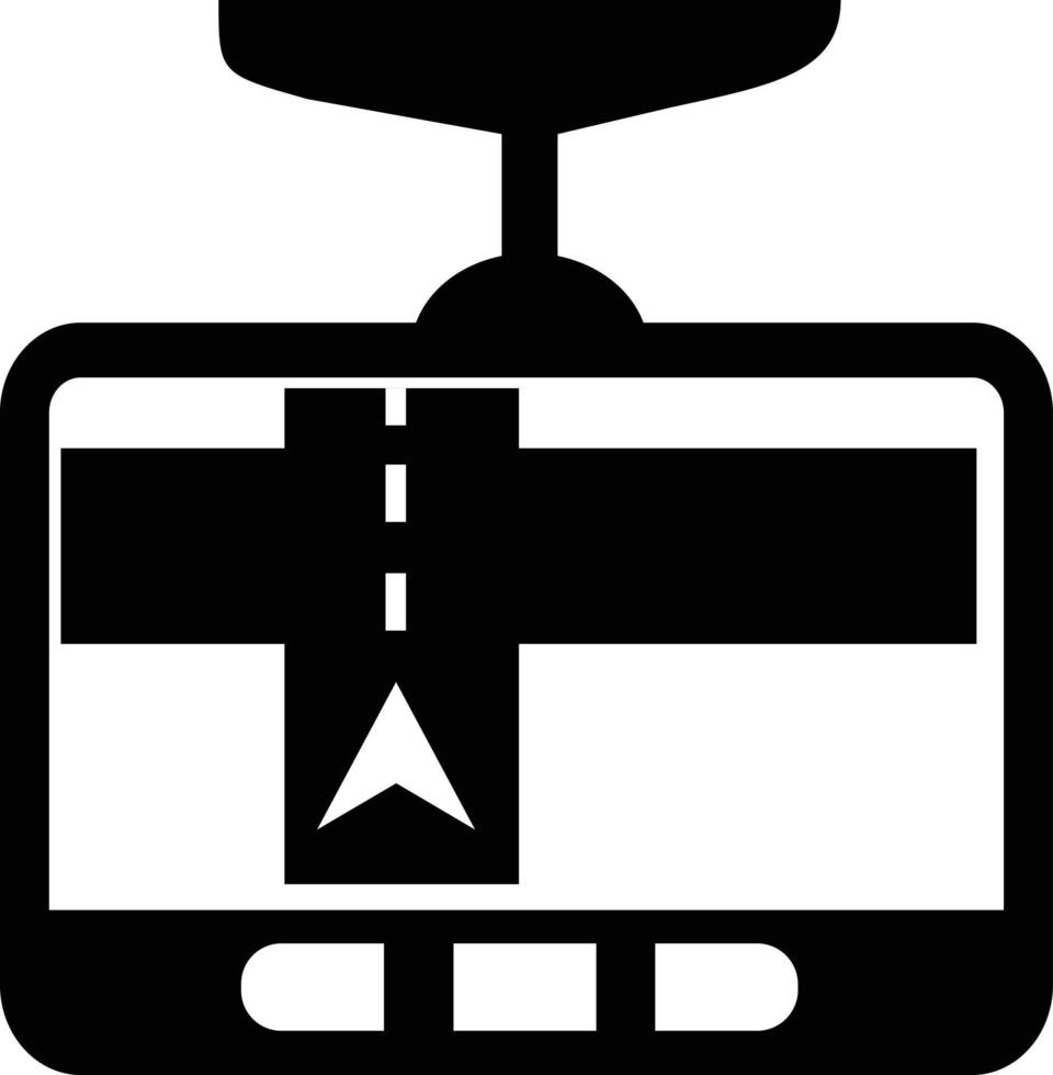 icona di navigazione gps su sfondo bianco. segno del navigatore satellitare per auto. simbolo di navigazione. stile piatto. vettore