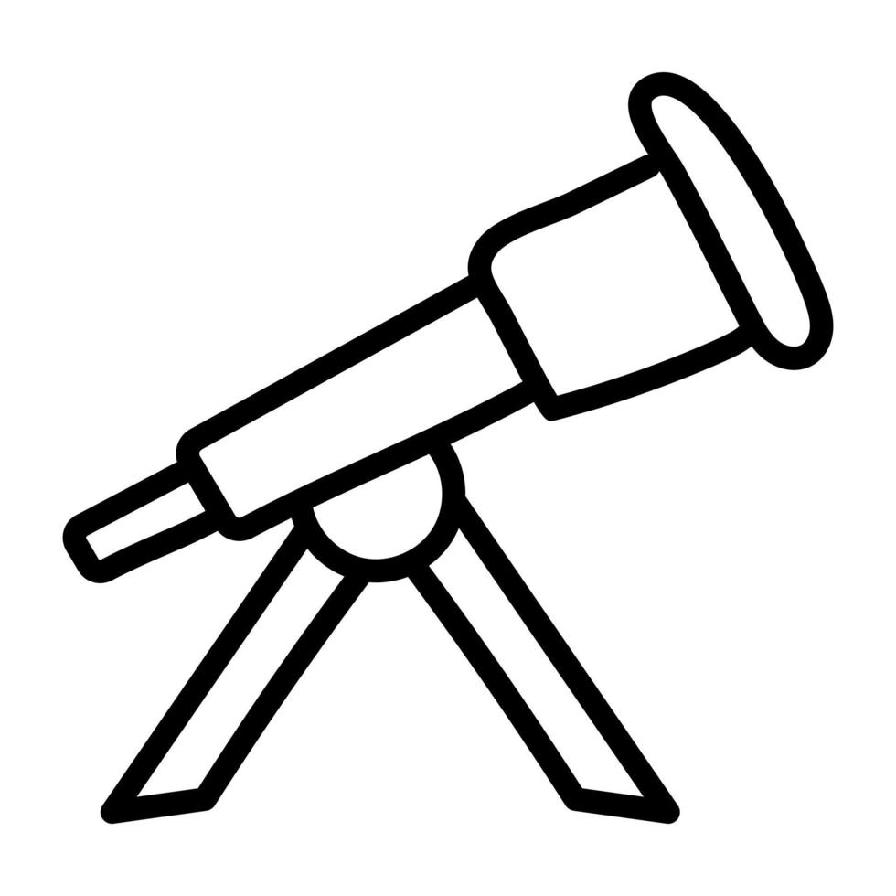un'icona di design unica del telescopio vettore
