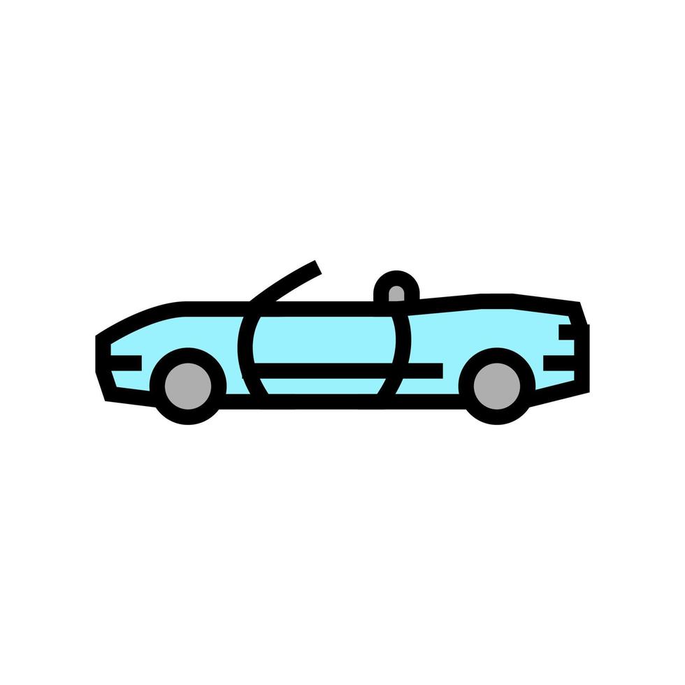 illustrazione vettoriale dell'icona del colore dell'auto convertibile
