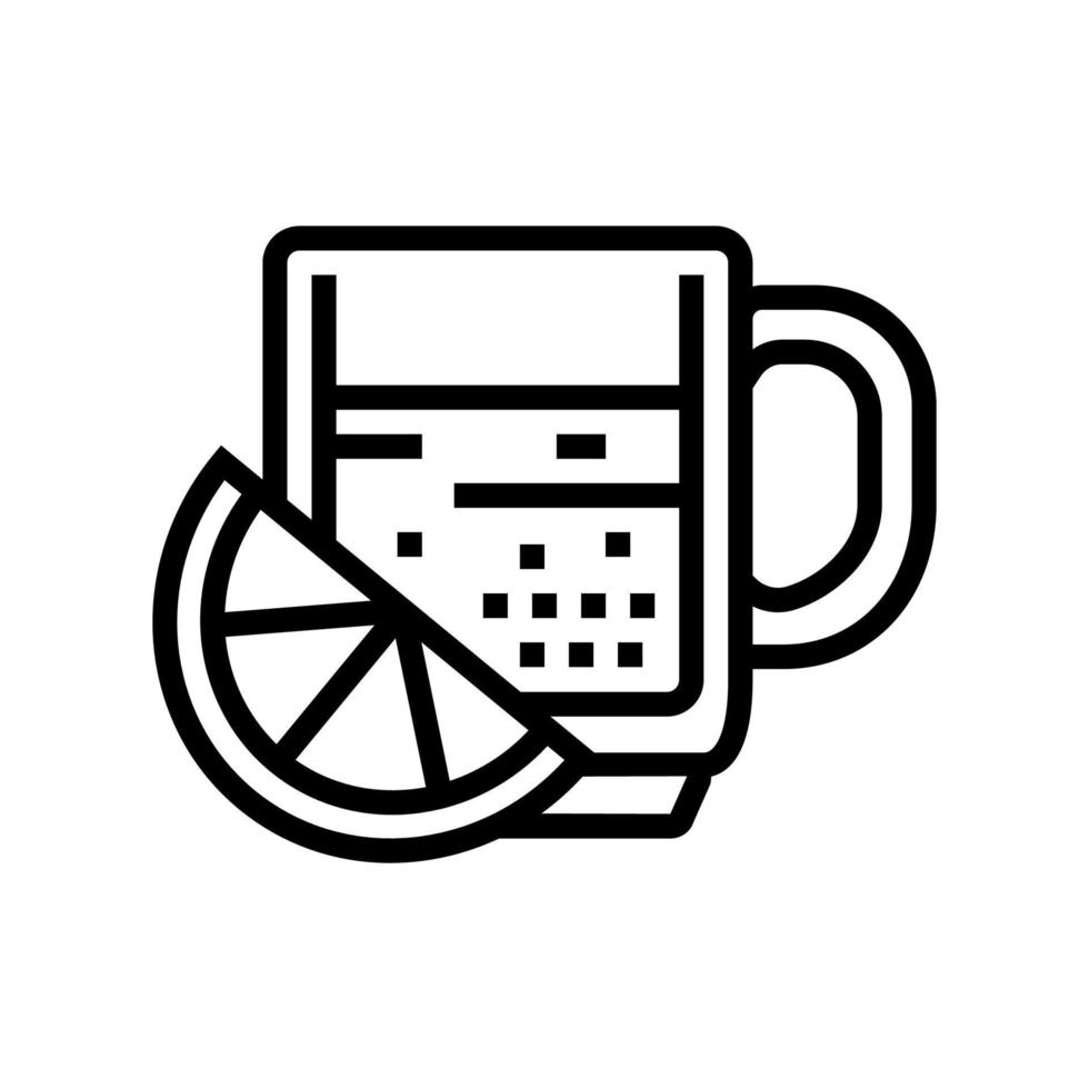 illustrazione vettoriale dell'icona della linea del caffè italiano