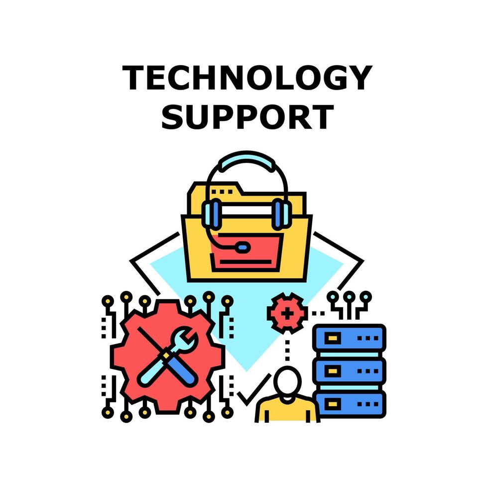 illustrazione vettoriale dell'icona del supporto tecnologico