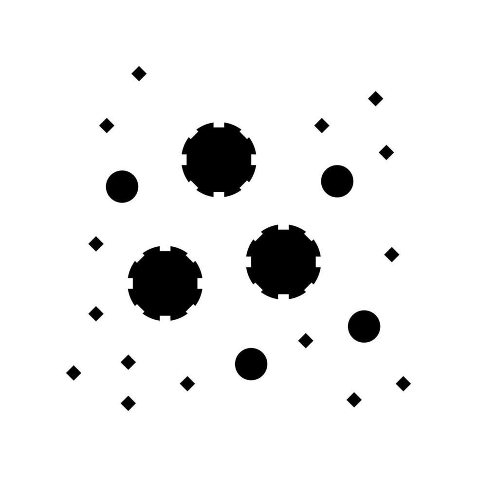 illustrazione vettoriale dell'icona del glifo della malattia da virus