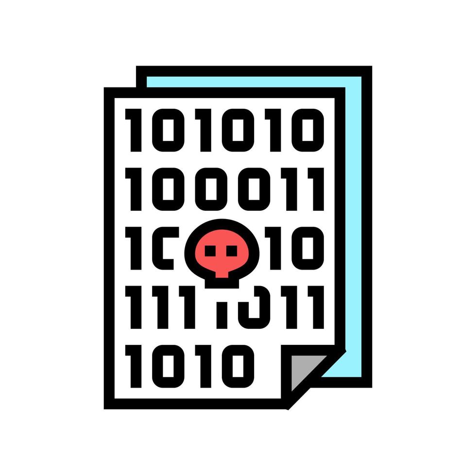 codice dell'illustrazione vettoriale dell'icona del colore del sistema del software di sicurezza