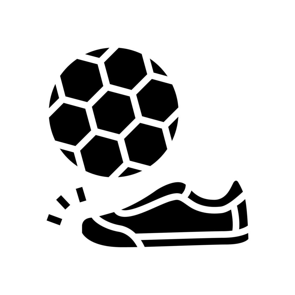 illustrazione vettoriale dell'icona del glifo del gioco del calcio di calcio