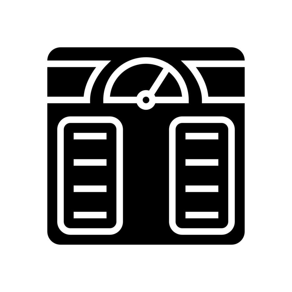 illustrazione vettoriale dell'icona del glifo di controllo del peso