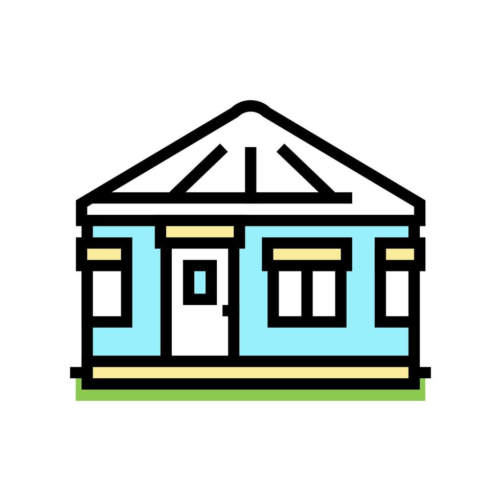 illustrazione vettoriale dell'icona del colore della casa della yurta
