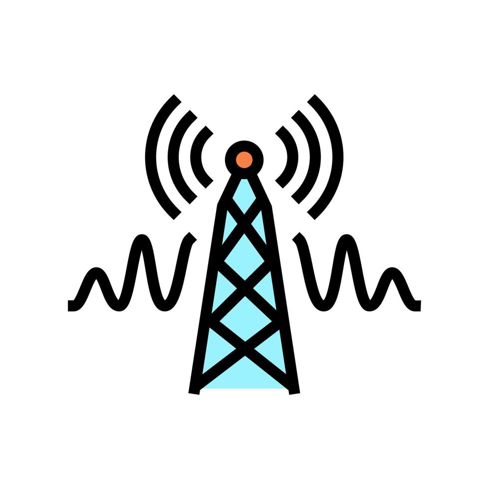 illustrazione vettoriale dell'icona del colore del servizio di telecomunicazione