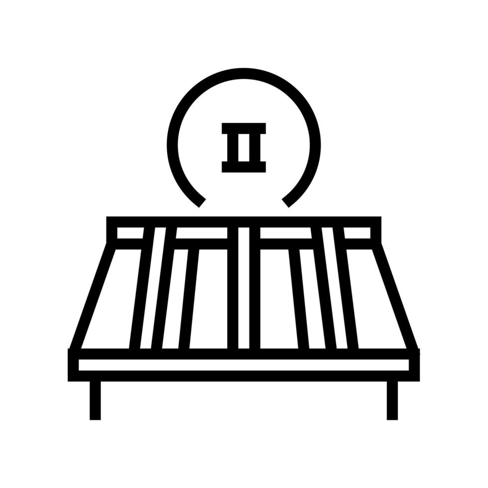 seconda fase dell'illustrazione vettoriale dell'icona della linea di sostituzione del tetto