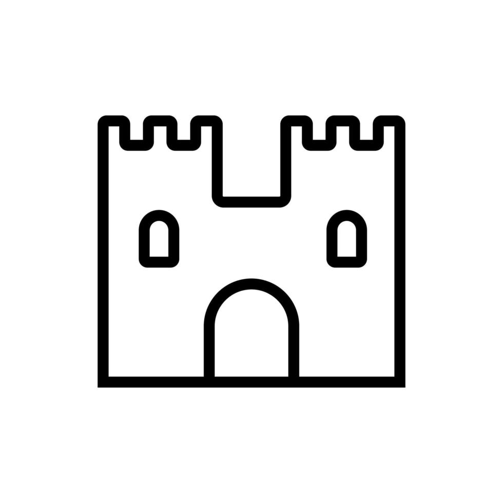 la fortezza del castello è un vettore icona. illustrazione del simbolo del contorno isolato