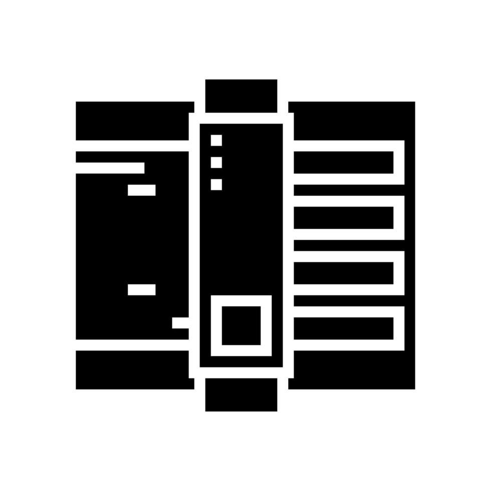 illustrazione vettoriale dell'icona del glifo dell'attrezzatura per il taglio della carta