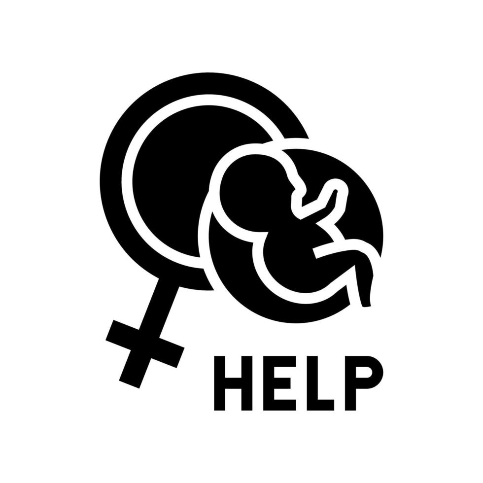 illustrazione vettoriale dell'icona del glifo di fecondazione di aiuto e consultazione