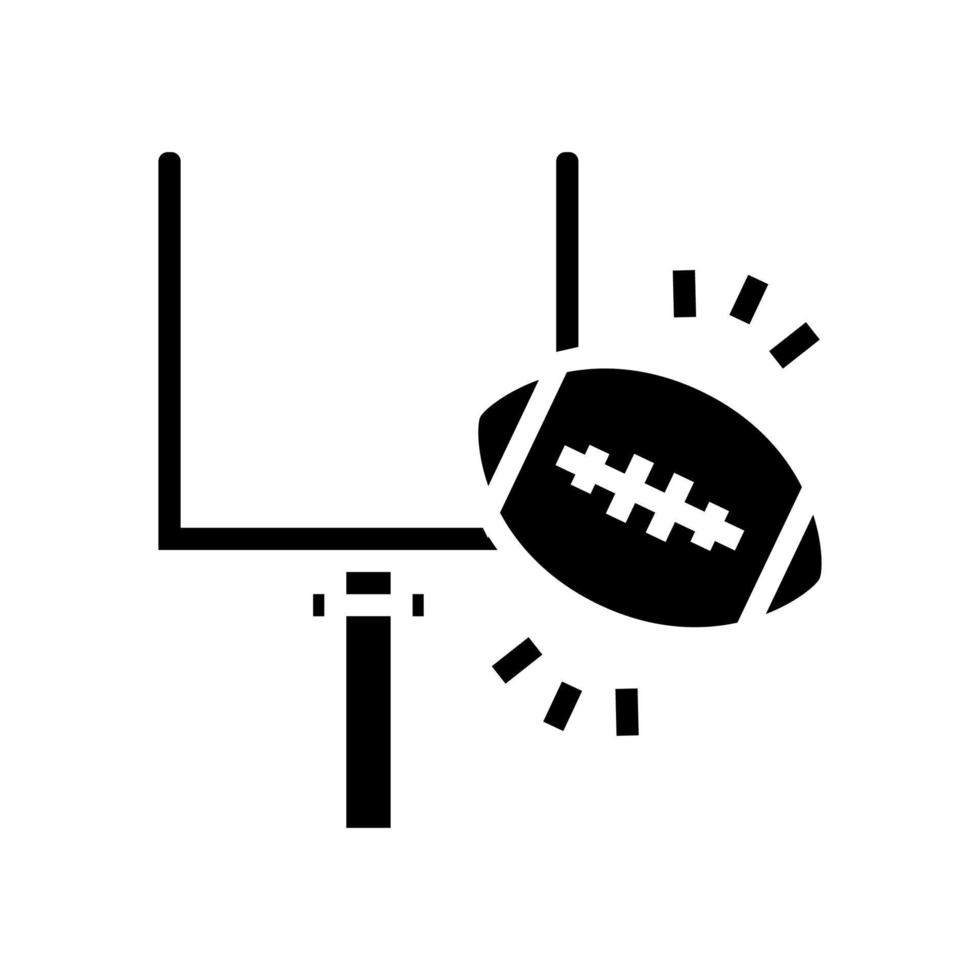 illustrazione vettoriale dell'icona del glifo del gioco dello sport estremo di rugby