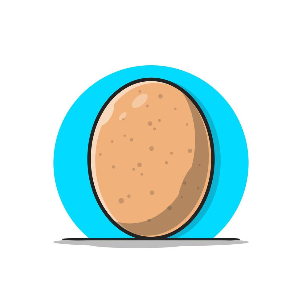 illustrazione dell'icona di vettore del fumetto dell'uovo. concetto di icona della natura animale isolato vettore premium. stile cartone animato piatto
