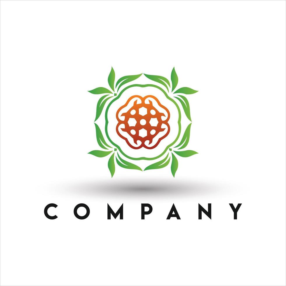 logo dell'hotel boutique. logo di alimenti biologici vettore