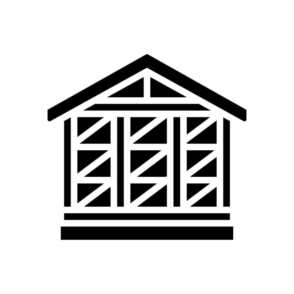 illustrazione vettoriale dell'icona del glifo con struttura in legno