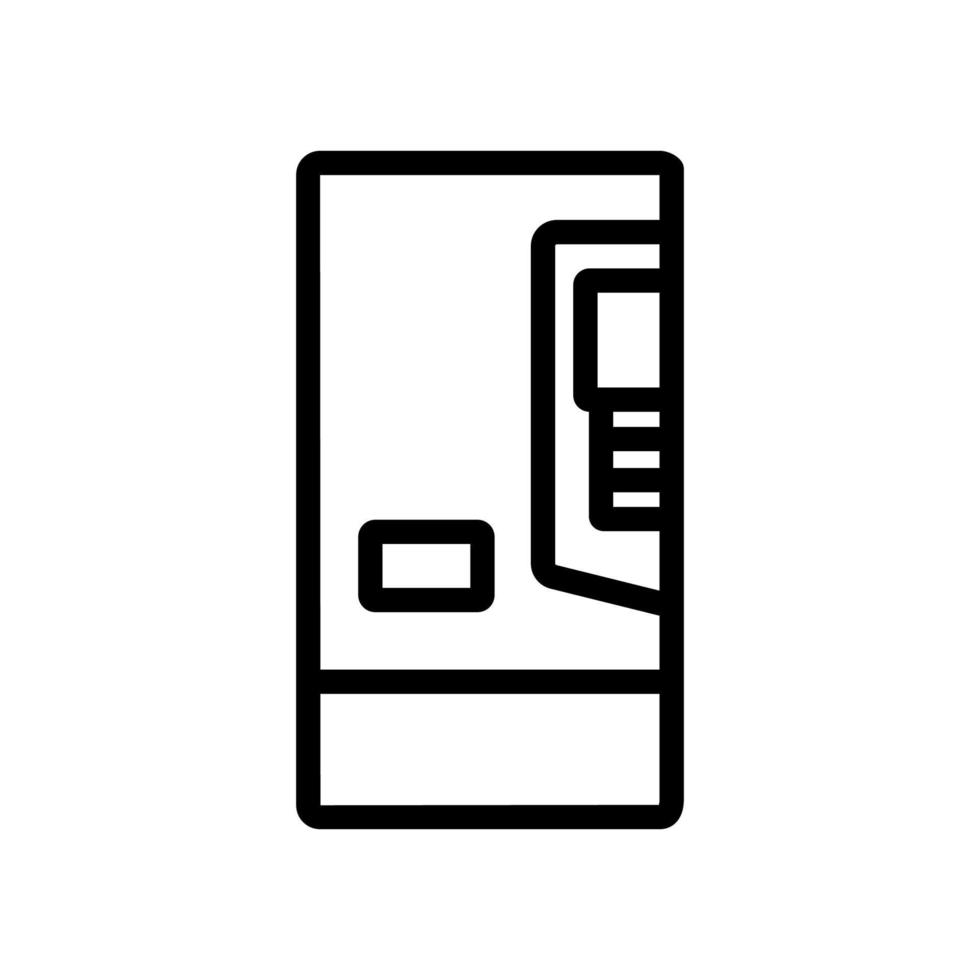 illustrazione del contorno vettoriale dell'icona dell'attrezzatura del distributore automatico