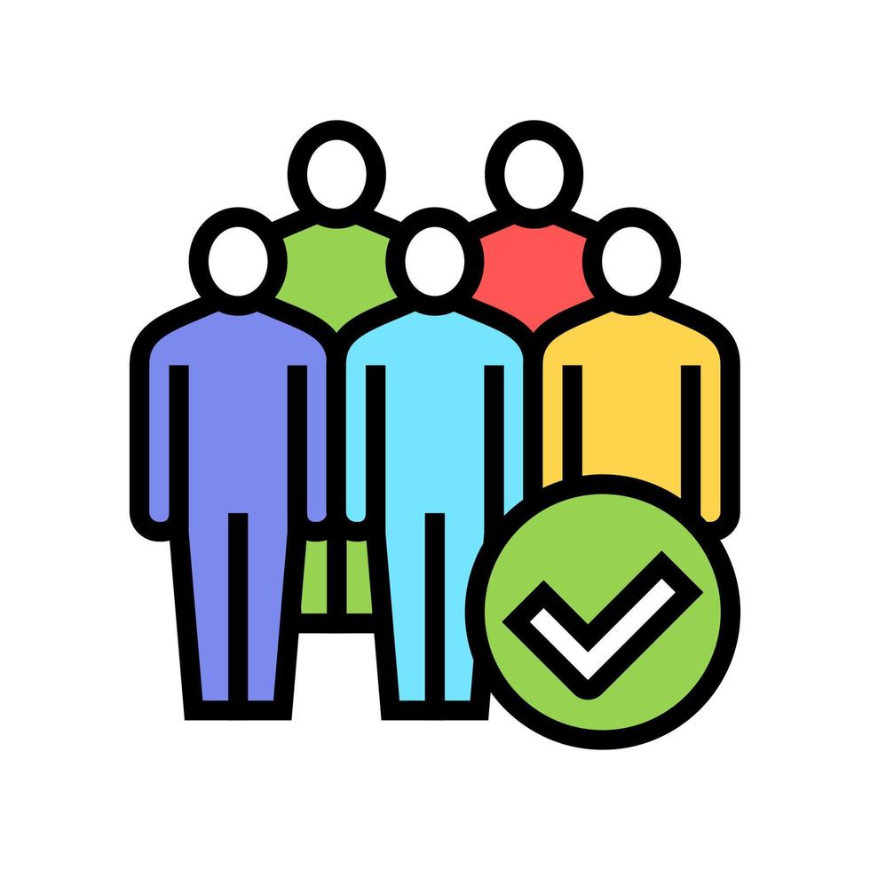 illustrazione vettoriale dell'icona a colori dei dipendenti dell'azienda
