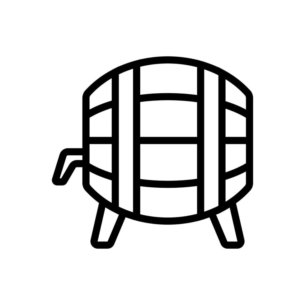 vettore icona barile whisky. illustrazione del simbolo del contorno isolato