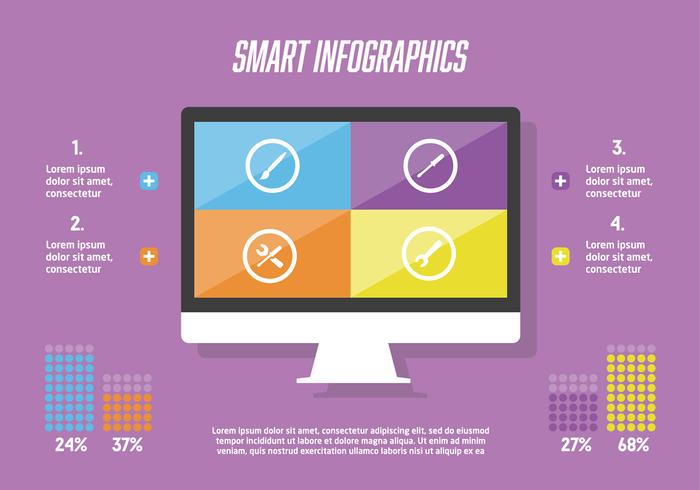 Sfondo di elementi vettoriali gratis infografica