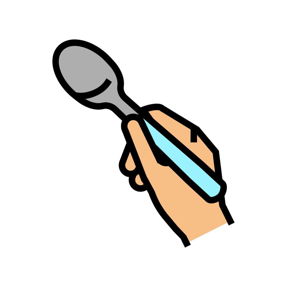 illustrazione vettoriale dell'icona del colore dell'utensile del cucchiaino