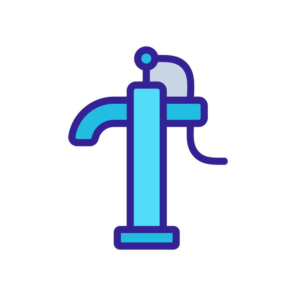 illustrazione del profilo vettoriale dell'icona della pompa dell'acqua