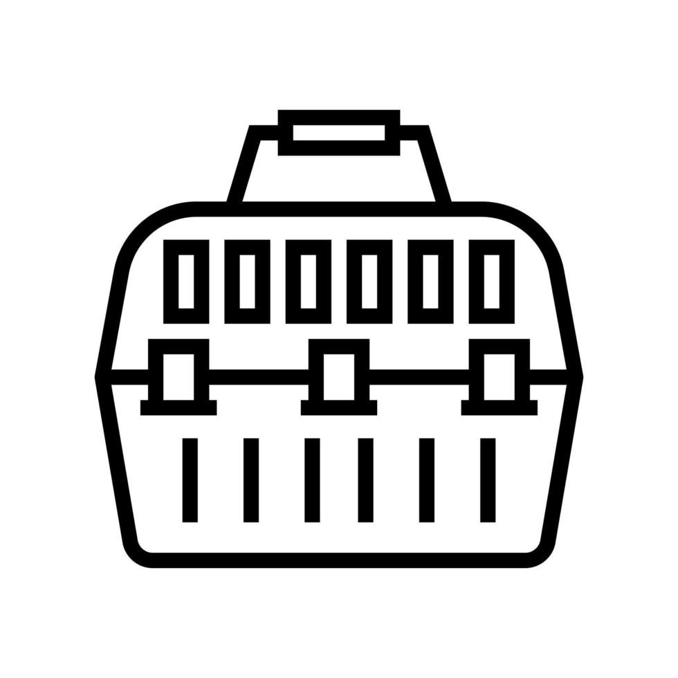 illustrazione vettoriale dell'icona della linea della gabbia del carrello