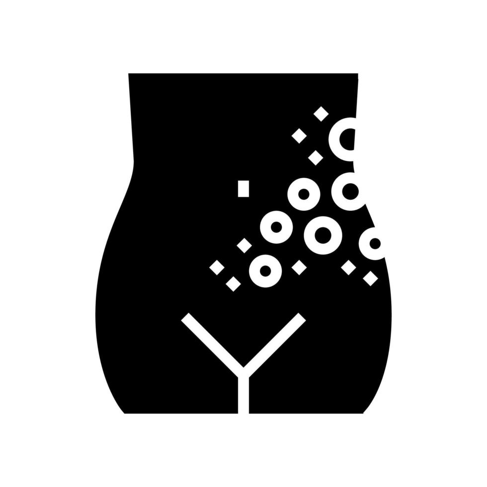 illustrazione vettoriale dell'icona del glifo della malattia di lichen shingles