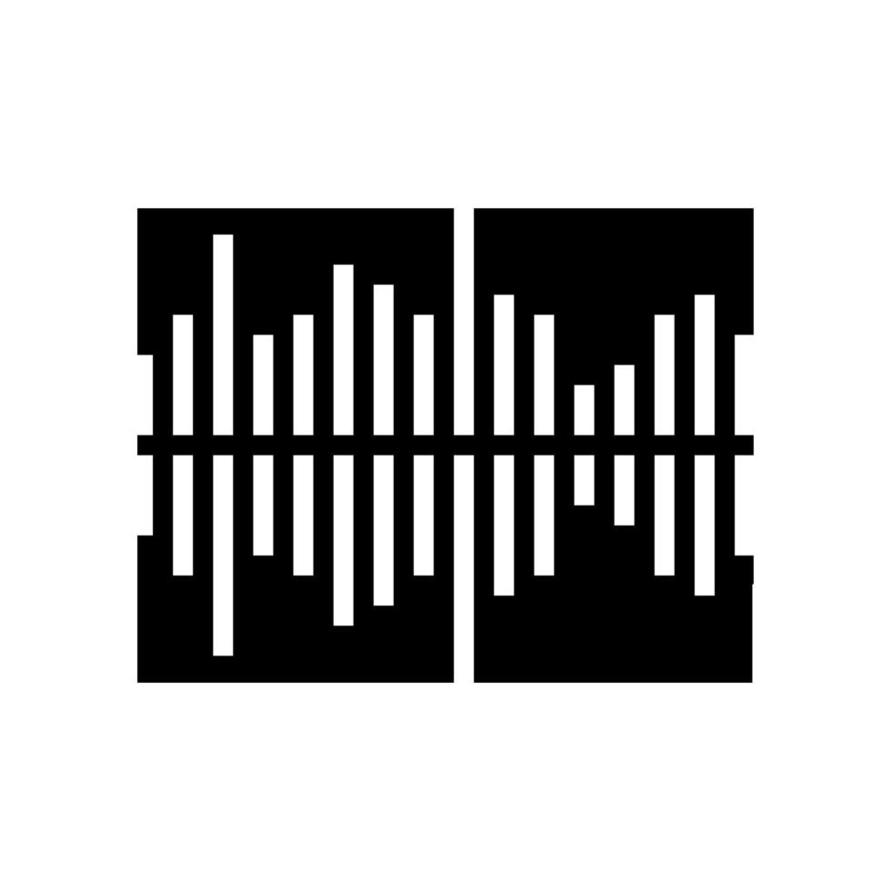illustrazione vettoriale dell'icona del glifo del rumore di frequenza