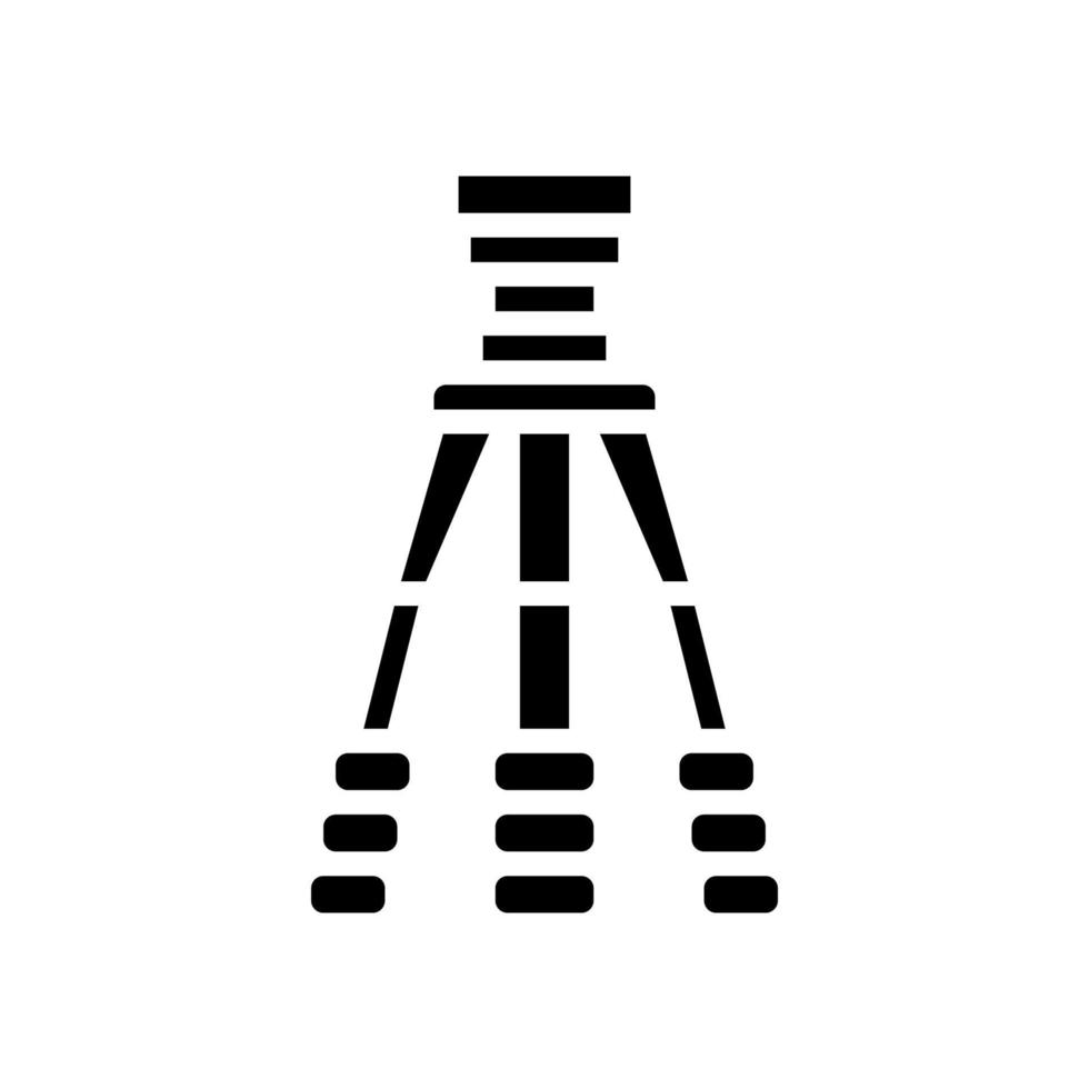 treppiede per illustrazione vettoriale dell'icona del glifo della fotocamera