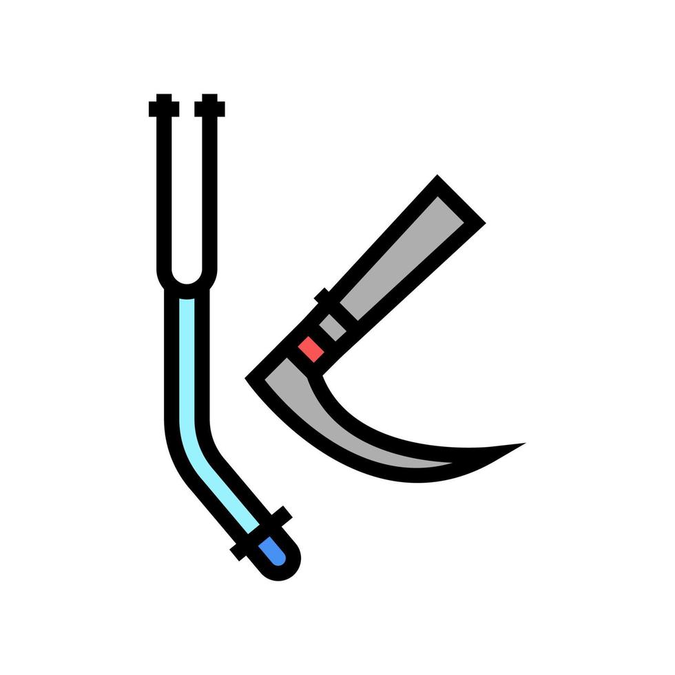 illustrazione vettoriale dell'icona a colori degli strumenti per intubazione tracheale