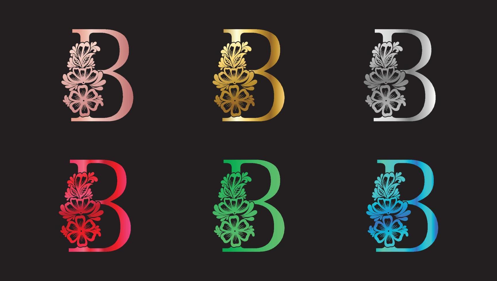 logo della lettera b gradienti colorati vettore