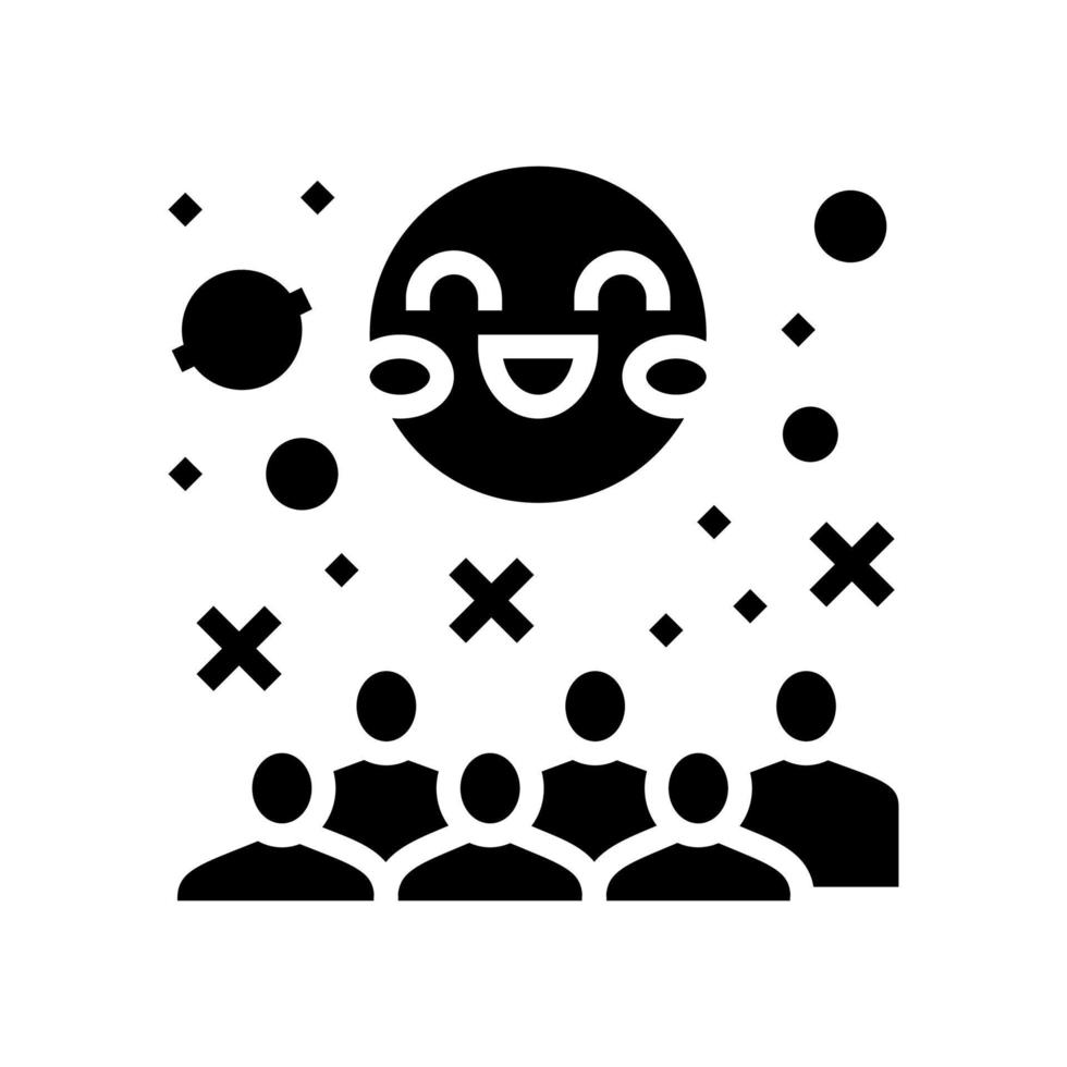illustrazione vettoriale dell'icona del glifo della festa dei bambini dello spazio