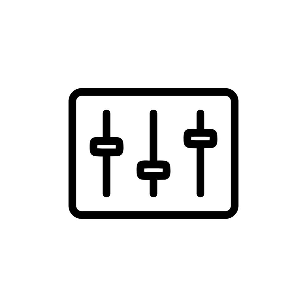 vettore icona mixer dj. illustrazione del simbolo del contorno isolato
