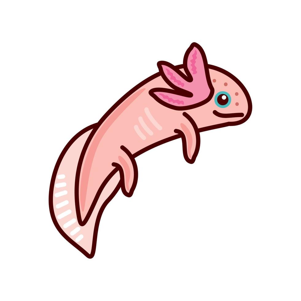 icona piatta animale axolotl vettore