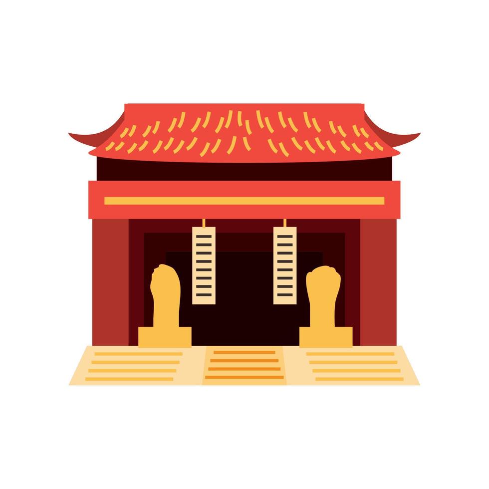 tempio cinese tradizionale vettore