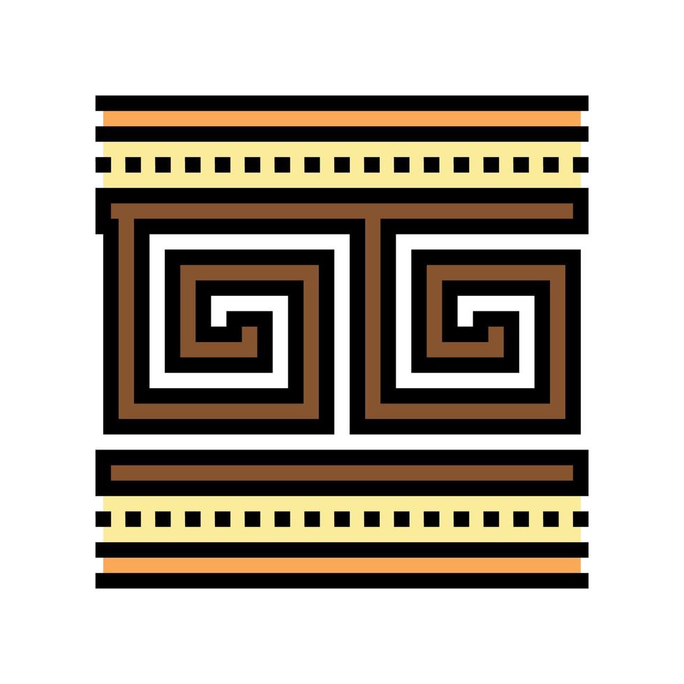 ornamento antica grecia colore icona illustrazione vettoriale