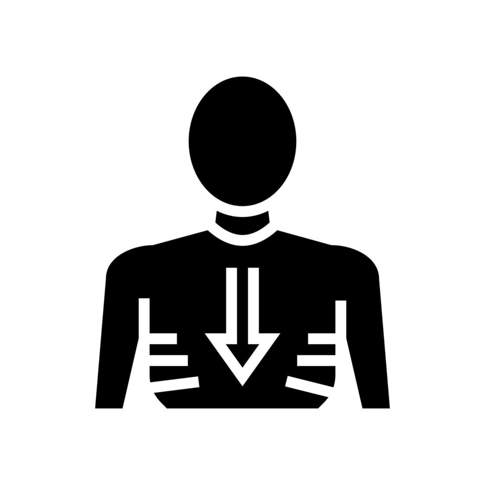 illustrazione vettoriale dell'icona del glifo di perdita di peso