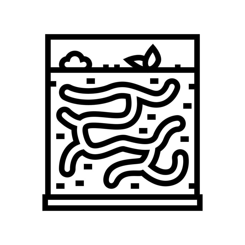 illustrazione vettoriale dell'icona della linea dell'animale domestico della formica