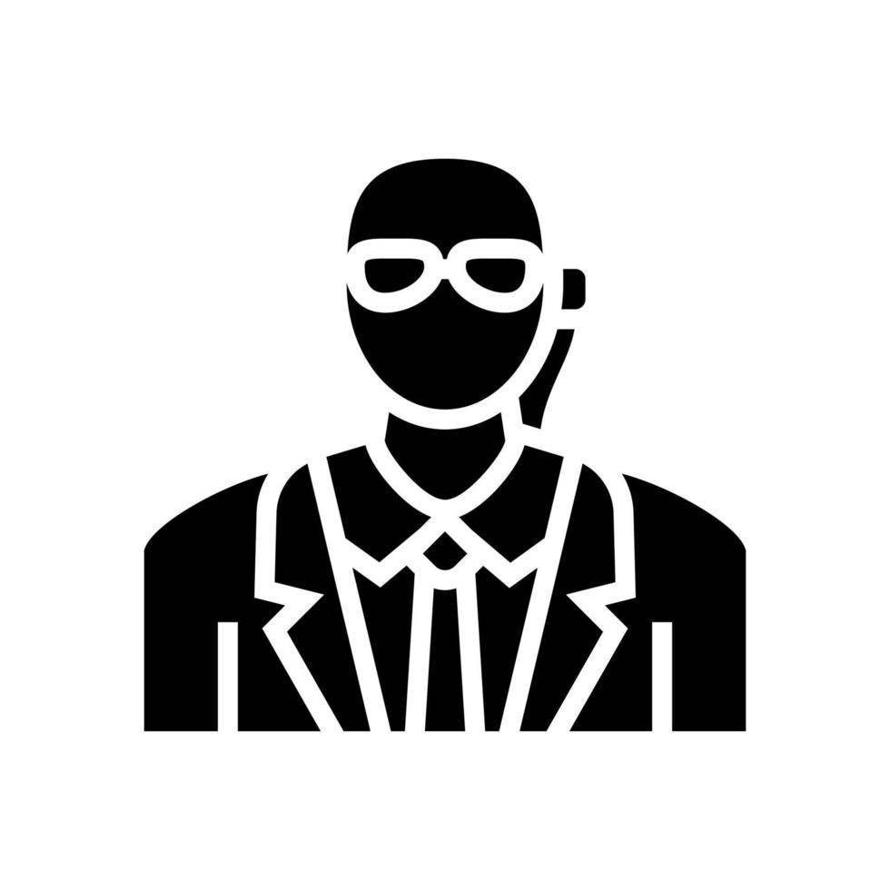 illustrazione vettoriale dell'icona del glifo di sicurezza privata