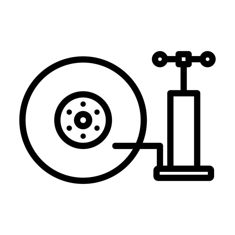 vettore icona pneumatico. illustrazione del simbolo del contorno isolato
