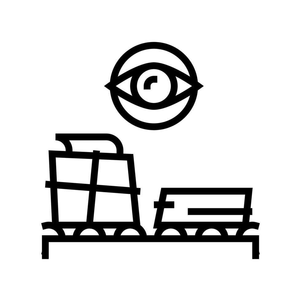 illustrazione vettoriale dell'icona della linea di controllo della produzione di carta