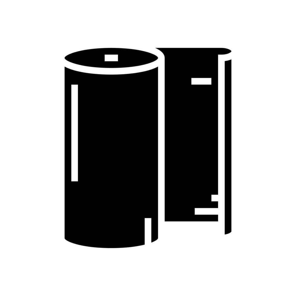 illustrazione vettoriale dell'icona del glifo del rotolo di carta