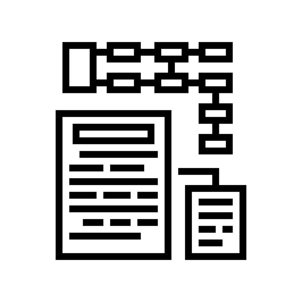 illustrazione vettoriale dell'icona della linea di pianificazione e segnalazione