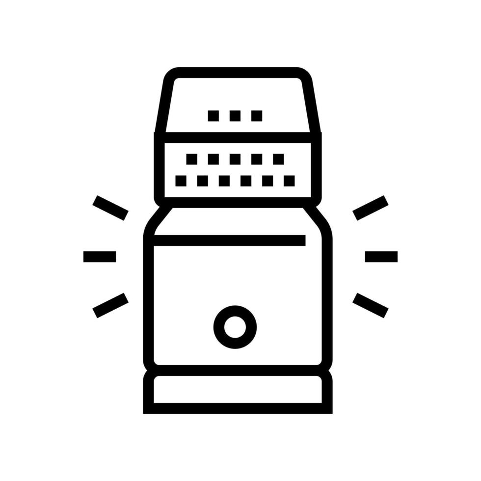 illustrazione vettoriale dell'icona della linea della bottiglia di sale elettronica