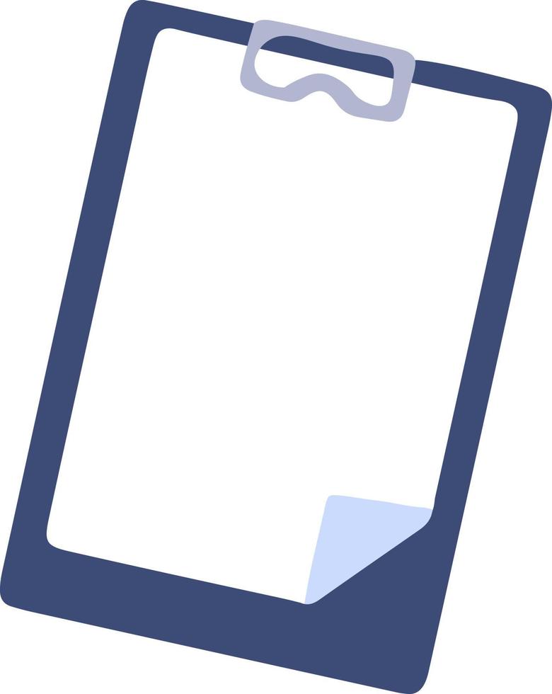 tablet medico di cancelleria con clip per foglio di carta vettore
