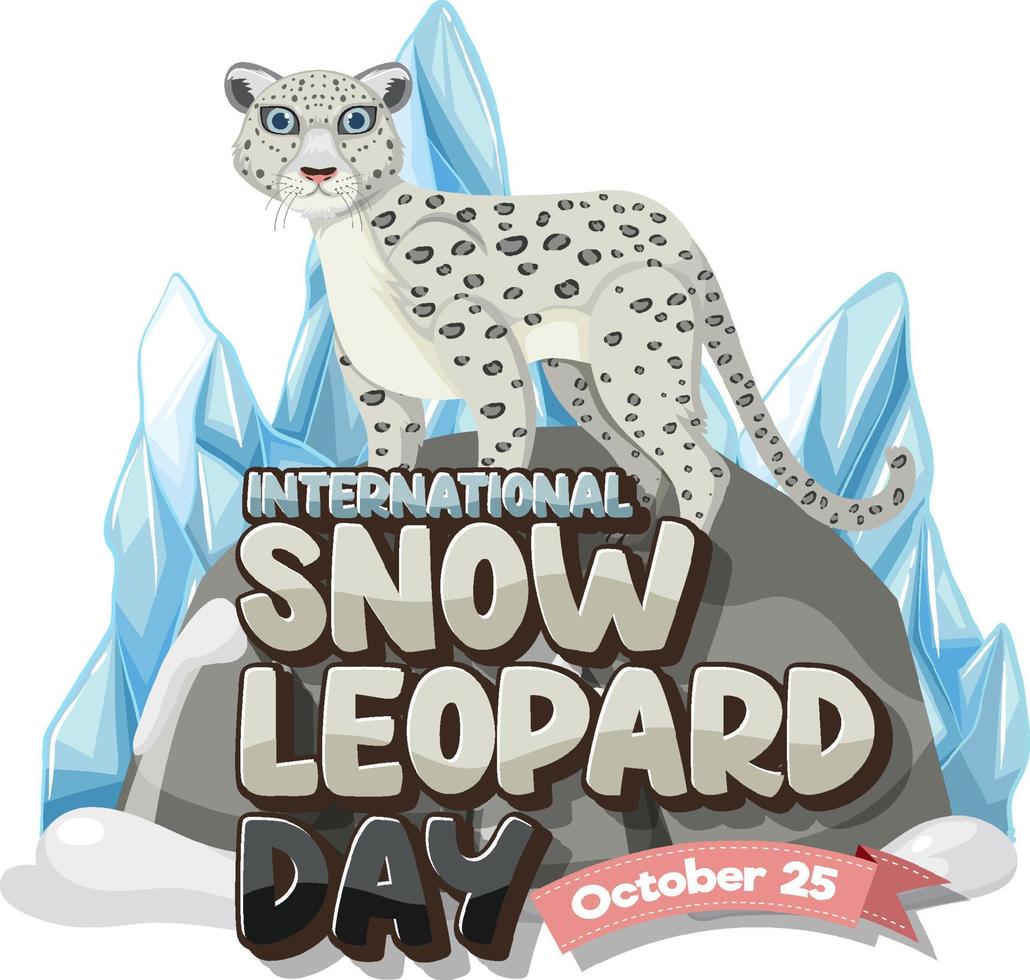 giornata internazionale del leopardo delle nevi vettore