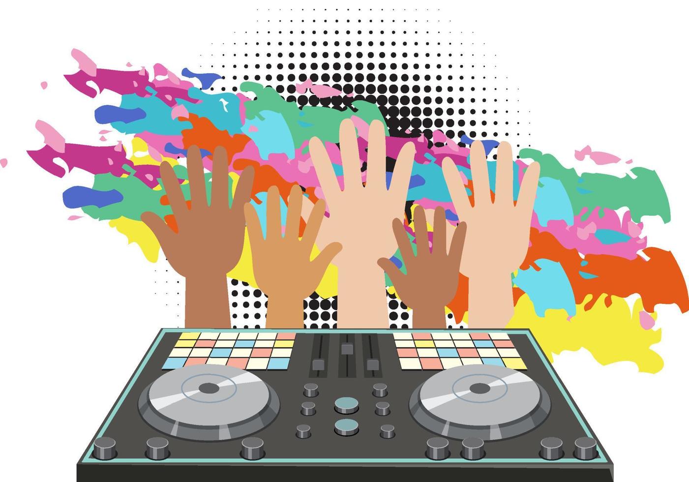 icona del controller di musica dj su sfondo bianco vettore