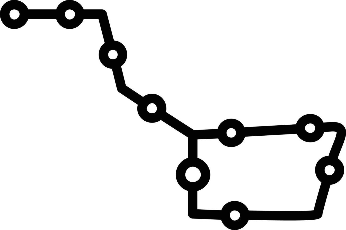 icona della linea di costellazione vettore