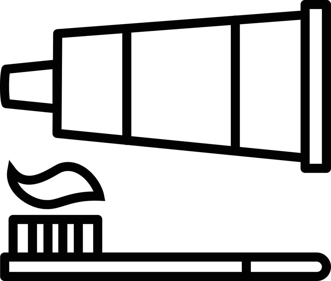 icona della linea di dentifricio vettore