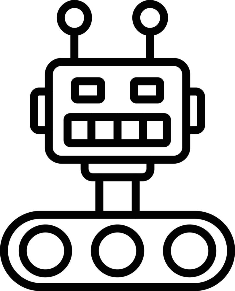 icona della linea del robot vettore